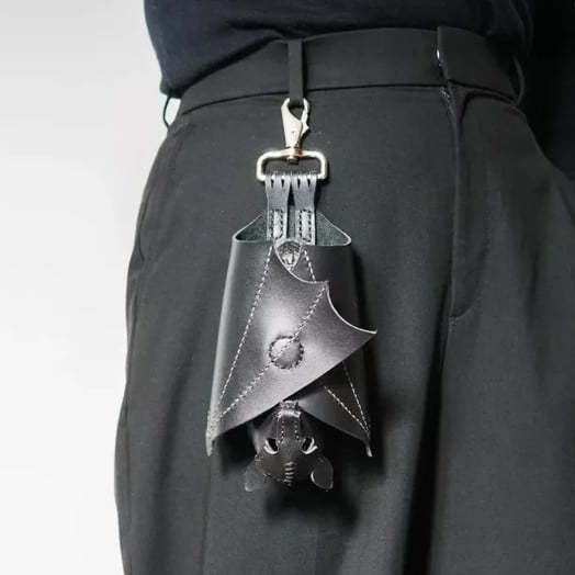 Leather Bat Coin Purse Handmade